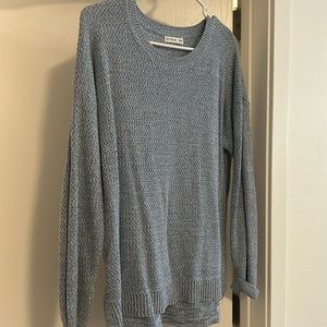 light blue knitted sweater